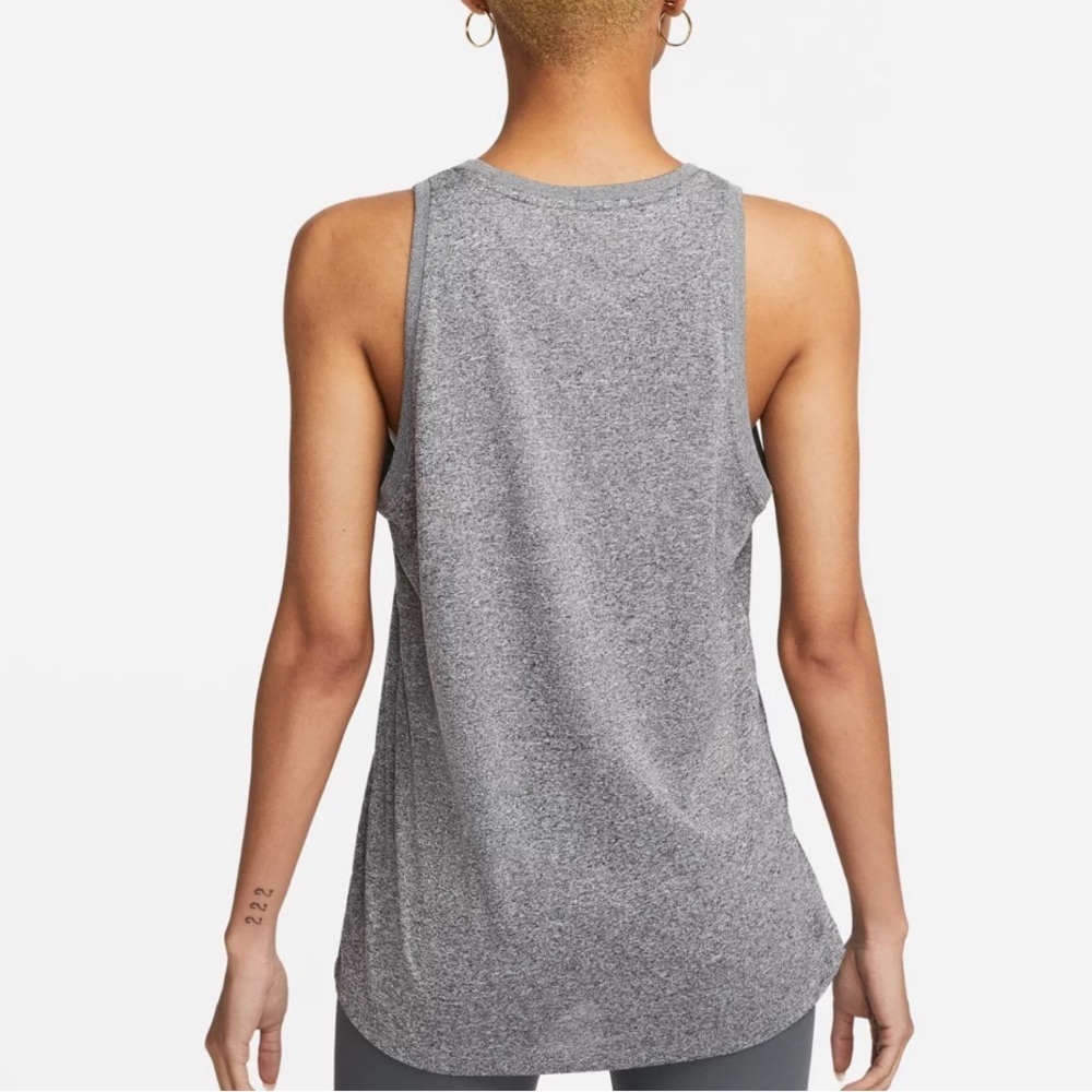 Nike Dri Fit women's XS Heather Gray breathe running Gym Workout tank Top - Picture 4 of 16